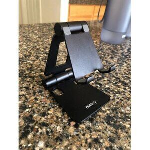 Dual Folding Cell Phone Stand, Fully Adjustable Foldable Desktop Phone Holder
